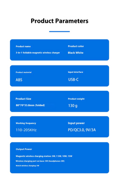 3 IN 1 FOLDABLE WIRELESS CHARGER Value Destination
