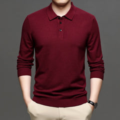 Men's Lapel Knit Pullover Sweater Value Destination