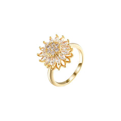 Sunflower Rotation Ring for Anxiety Relief Value Destination