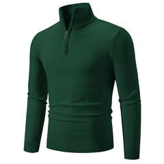 2023 Men's Plus Size Fleece Zip Mock Neck Sweater Value Destination