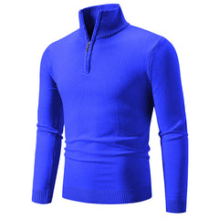 2023 Men's Plus Size Fleece Zip Mock Neck Sweater Value Destination