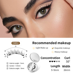 Magnetic False Eyelashes Set with Applicator Value Destination