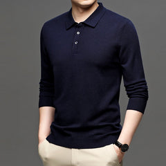 Men's Lapel Knit Pullover Sweater Value Destination