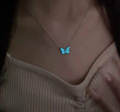 Blue Luminous Smart Butterfly Necklace Value Destination
