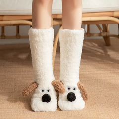 Women’s Plush Dog Socks Value Destination