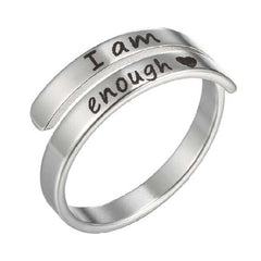 Retro Stainless Steel English Double Ring Value Destination