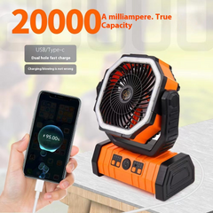 Outdoor Household Power Bank LED Light Camping Fan Value Destination