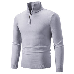 2023 Men's Plus Size Fleece Zip Mock Neck Sweater Value Destination
