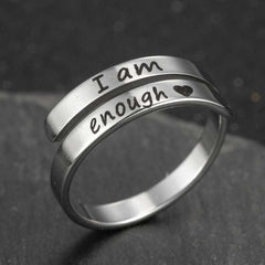 Retro Stainless Steel English Double Ring Value Destination