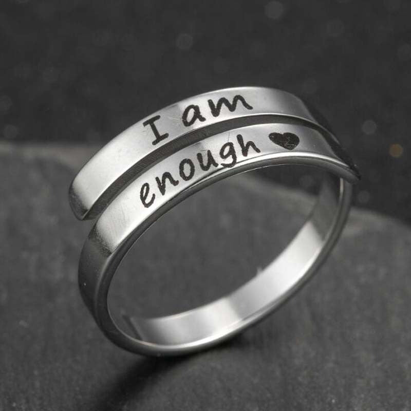 Retro Stainless Steel English Double Ring Value Destination