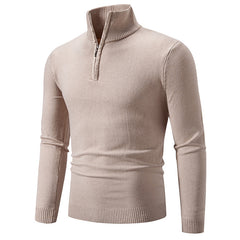 2023 Men's Plus Size Fleece Zip Mock Neck Sweater Value Destination