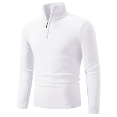 2023 Men's Plus Size Fleece Zip Mock Neck Sweater Value Destination