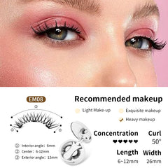 Magnetic False Eyelashes Set with Applicator Value Destination