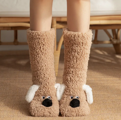 Women’s Plush Dog Socks Value Destination