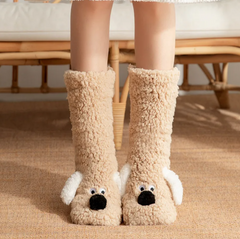 Women’s Plush Dog Socks Value Destination