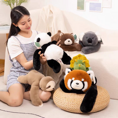 Panda, Koala, Sloth, Dinosaur, Bear & Little Panda Plush Doll Gift – Kids Soft Stuffed Toy Value Destination