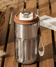 Smart Digital Thermal Bottle Portable Coffee Mug Stainless Steel Water Bottle In-Car Insulated Cup Keep Cold Vacuum Flasks 450ml Value Destination