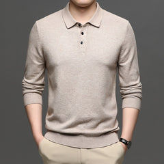 Men's Lapel Knit Pullover Sweater Value Destination