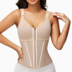 Mesh Waist Slimming Three-Breasted Shapewear Corset Value Destination