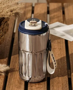 Smart Digital Thermal Bottle Portable Coffee Mug Stainless Steel Water Bottle In-Car Insulated Cup Keep Cold Vacuum Flasks 450ml Value Destination