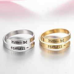 Retro Stainless Steel English Double Ring Value Destination