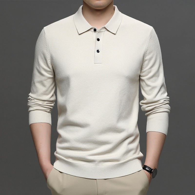 Men's Lapel Knit Pullover Sweater Value Destination